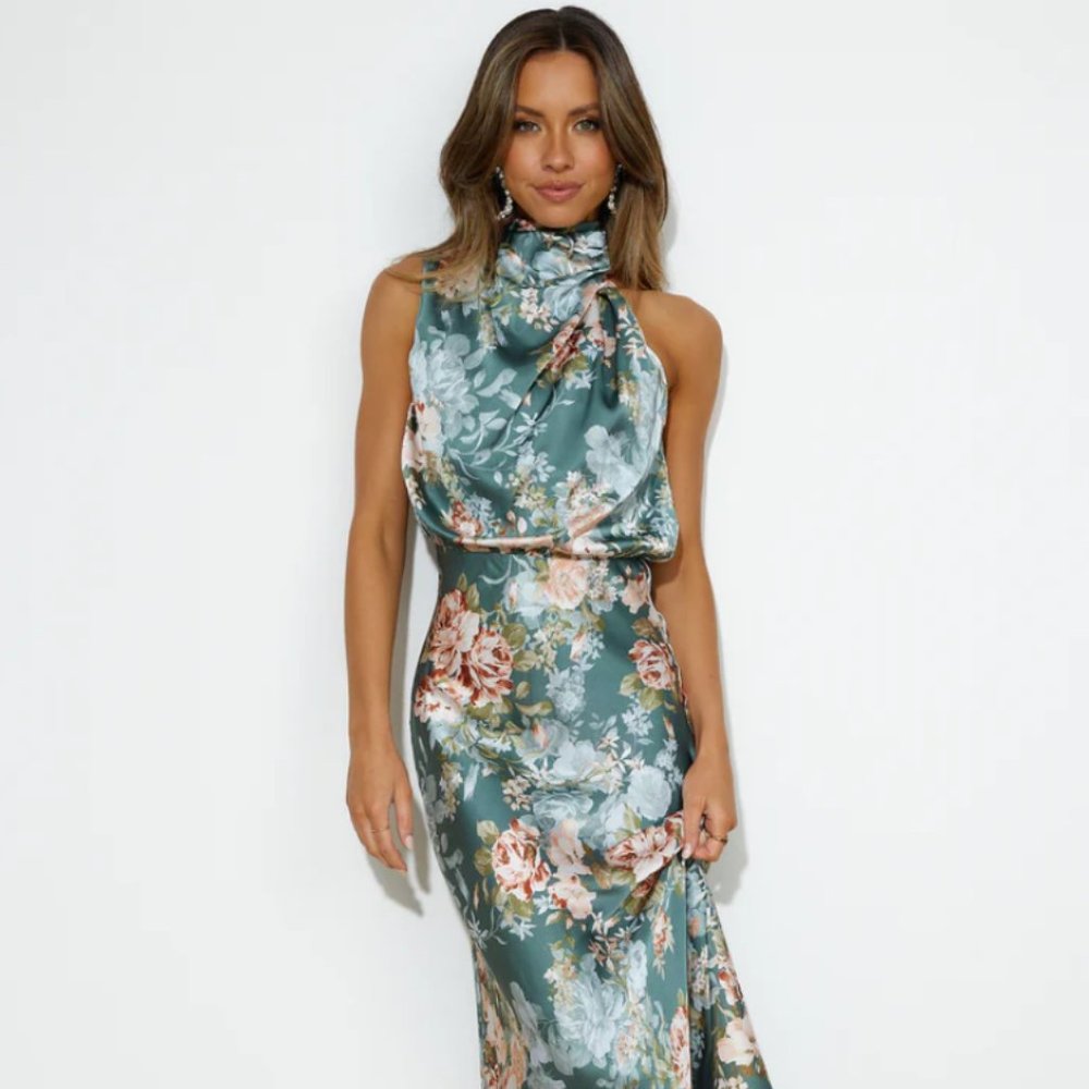 Hello Molly MAXI DRESS GREEN floral